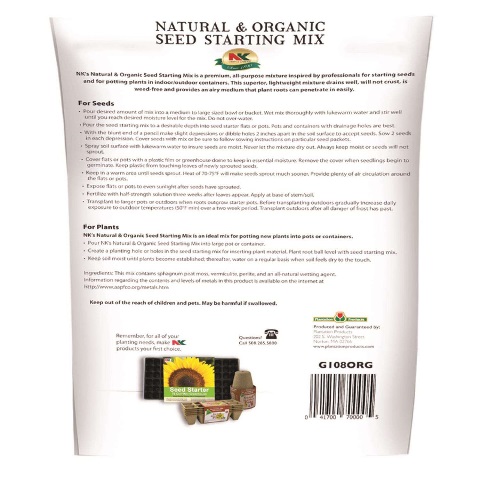 Organic Seed Starting Mix – NK Lawn & Garden – 8QT